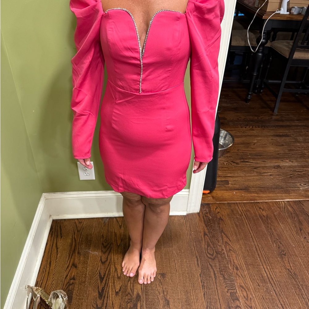 Elegant Pink Off-Shoulder Dress